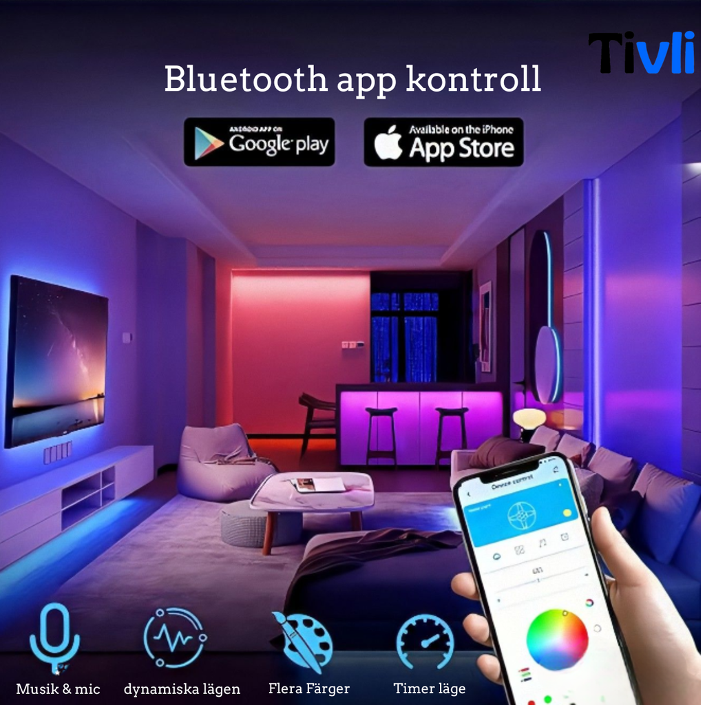 GlowStrip RGB – 44 Keys + Bluetooth App Control