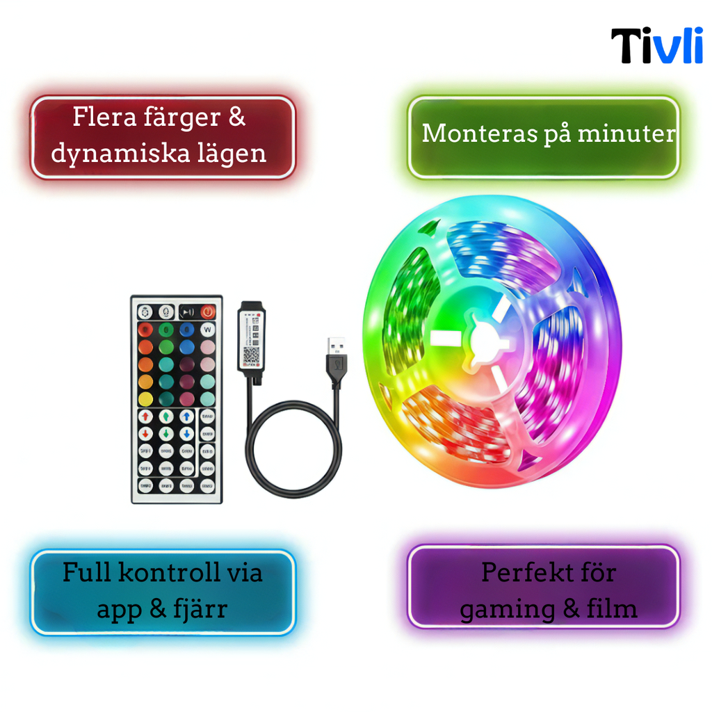 GlowStrip RGB – 44 Keys + Bluetooth App Control