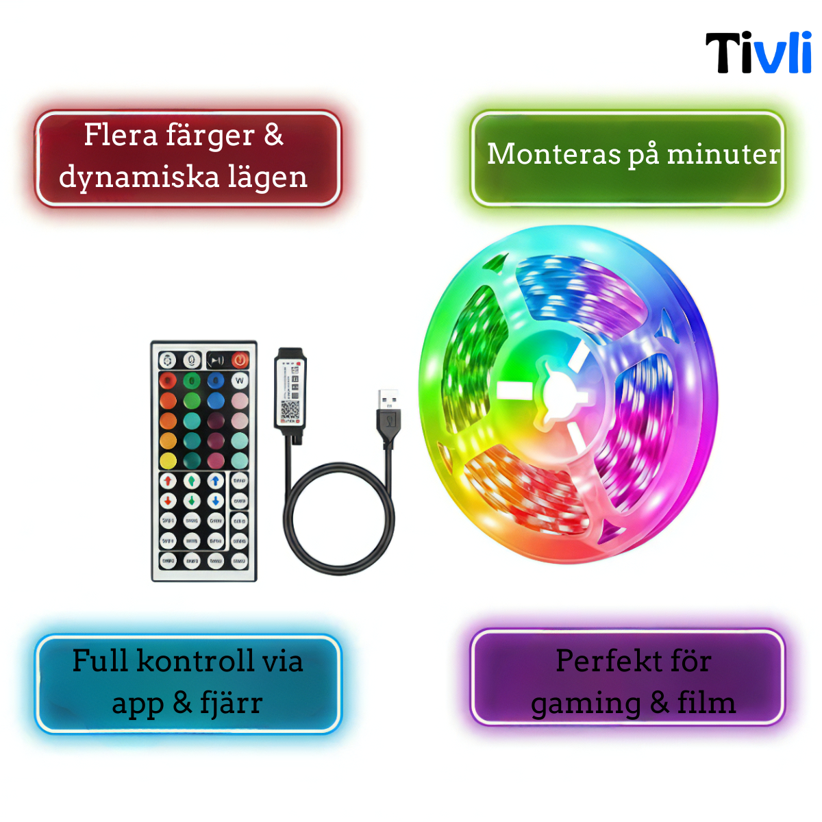 GlowStrip RGB – 44 Keys + Bluetooth App Control
